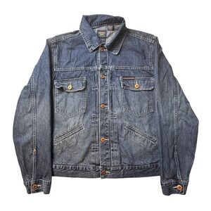 Parasuco Jeans Denim Jacket Mens Large Blue Extreme Fit Trucker 100% Cotton